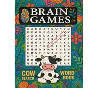 Brain Games: Cow Word Search Book: Fun and Relaxing Puzzle Game for All Ages