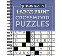 Brain Games - Large Print Crossword Puzzles (Purple) (Anello, filo)