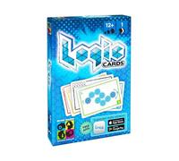 Brain Games - Logic Cards Blu - 53 Schede logiche- Geometria - Numero - 5 Livelli di difficoltà - Piccolo Formato - Gioco Di Viaggio - Da 12 Anni