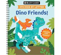 Brain Games - Sticker by Letter: Dino Friends!: Includes 1 Foil Sticker Sheet to Complete Each Image!