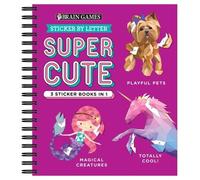 Brain Games - Sticker by Letter: Super Cute - 3 Sticker Books in (Anello, filo)