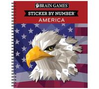 Brain Games - Sticker by Number: America (28 Images to Sticker) (Anello, filo)