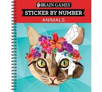 Brain Games - Sticker by Number: Animals (28 Images to Sticker) (Anello, filo)