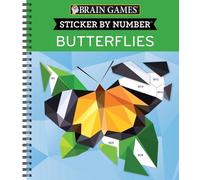 Brain Games - Sticker by Number: Butterflies (28 Images to Sticke (Anello, filo)