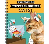 Brain Games - Sticker by Number: Cats (28 Images to Sticker) (Anello, filo)