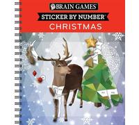 Brain Games - Sticker by Number: Christmas (28 Images to Sticker (Anello, filo)
