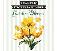 Brain Games - Sticker by Number Compact Edition: Garden Blooms 7x7 Inches Travel Size Activity Book for Adults & Kids 7+