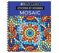 Brain Games - Sticker by Number: Mosaic (20 Complex Images to Sti (Anello, filo)