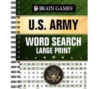 Brain Games - U.S. Army Word Search - Large Print (Anello, filo)