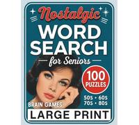Brain Games Word Search for Seniors - Large Print: 50s-80s Nostalgic Puzzles for Memory & Relaxation