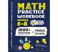 Brain Hunter Prep Math Practice Workbook Grades 6-8 (Tascabile)