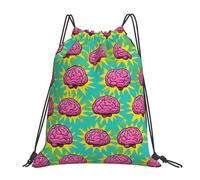 Brain Pop Borsa con Cordoncino Stringa Zainetto Pieghevole Borsa Palestra per Uomo Spiaggia Vacanze 36X42Cm