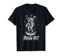 Brain Rot Astronauta Grafica Surreale Spazio Gamer Meme Regalo Maglietta