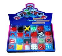 Brain Teaser Games - 24 Pieces Balance Challenging Board, Bead Rolling Maze Toys with Multi-Level Difficulty, Student Logic Game, Kids Adult Puzzle, Interactive Toy for Parent-Child Interaction