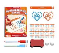 Brain Training Cards - 20 pezzi Educational Logic Game for Cognitive Skill Building, Hand Coordination and Mind Development, Interactive Learning Toy for Kids and Teens, Learning Activity Set