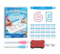 Brain Training Cards - 20PCS 19.5x13.7cm Brain Development Training Cards | BrainDevelopment Card Game Reusable Learning Set with Pen Eraser Fine Motor Skills Parent Child Educational Activities