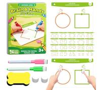 Brain Training Cards - Educational Logic And Learning Toy, 20 Piece Cognitive Development Card Set | Enhances Hand-Eye Coordination, Left And Right Brain Skills, Problem Solving For Kids &Adults