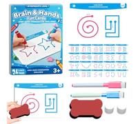 Brain Training Cards - Educational Logic Learning Toy | 20 Piece Brain Exercise Cards with Problem Solving Challenges for Hand Coordination Left And Right Mind Development Cognitive Skill Growth
