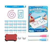 Brain Training Cards - Paper 19.5x13.7cm 20 Pieces | Logic Learning Toys | Left Right Brain Development Cognitive Game Cards Fine Motor Skill Hand Coordination Set For Kids Homeschool Classroom