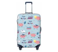 Brain Training, copribagagli da viaggio - Elasticità per valigie, protezione per bagagli, 45,7 - 81,7 cm, Nero , XL