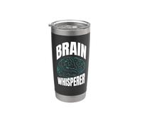 Brain Whisperer Cervello Psiche Psicologo Terapista Bicchiere termico in acciaio inox doppia parete