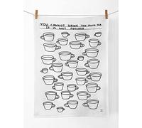 Brainbox Candy Asciugamano ufficiale David Shrigley, divertente strofinaccio da tè, regalo per gli amanti del tè, regalo di compleanno per lui/lei, idee regalo per uomini e donne