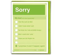 Brainbox Candy - Carta scusa - 'My Bad...' - Biglietto Tick Box - Scuse alternative - Biglietti novità per lui i suoi amici compagni