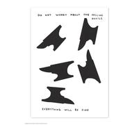 Brainbox Candy Cartolina ufficiale David Shrigley 'Falling Anvils' - Cartoline divertenti - David Shrigley Art - Stampa A6 - Cartolina artistica