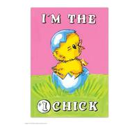 Brainbox Candy Cartolina ufficiale Magda Archer - 'No 1 Chick' - Cartoline divertenti - Magda Archer Art - Stampa A6 - Cartolina artistica