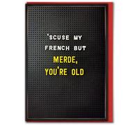 Brainbox Candy - Divertente biglietto di compleanno - Merde You're Old' - biglietti divertenti per lui e lei, divertente biglietto di auguri per il compleanno - biglietti divertenti per amici e