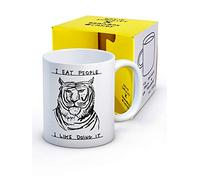 Brainbox Candy Ufficiale David Shrigley - Divertente tazza da caffè - in confezione regalo novità regalo di Natale o compleanno per uomini e donne - I Eat People Art Design venduto esclusivamente