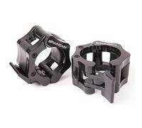 BRAINGAIN Collari per bilancieri in gomma, bloccabili da 5,1 cm, morsetti olimpici con ganasca, clip per collare a sgancio rapido, morsetti ideali per crossfit, sollevamento olimpico e allenamento di