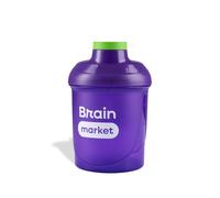 BrainMarket Shaker in plastica, viola, 300 ml Shaker in plastica viola con il logo BrainMarket, versione MINI