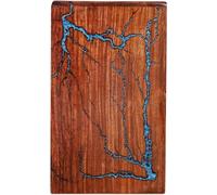 Brainmart Urna funeraria in legno per ceneri umane, realizzata a mano, in resina epossidica, blu, decorativa, commemorativa, funerale, per uomini o donne (media 300 cu/in)