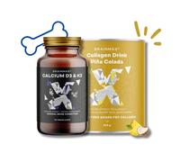BrainMax Calcium D3 & K2, 90 capsule vegetali + BrainMax Pure® Collagen Drink, pina colada, 300 g