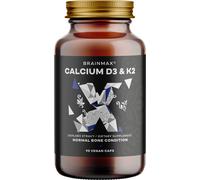 BrainMax Calcium D3 & K2, calcio con vitamina D3 e K2, 90 capsule vegetali