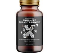 BrainMax Enhanced Shilajit PrimaVie®, 60 capsule vegetali Con il 50% di acido fulvico, il 10,3% di DBP e coenzima Q10, 60 dosi, integratore…