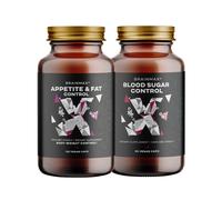 BrainMax Equilibrio e metabolismo corporeo BrainMax Controllo dell'Appetito e dei Grassi®, 120 capsule vegetali + BrainMax Controllo della Glicemia,…