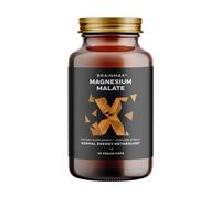 BrainMax Magnesium Malate, 90 capsule vegetali Forma organica di magnesio con elevata biodisponibilità fino all’80%, 45 dosi, integratore alimentare