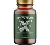 BrainMax Metil Folato, Acido Folico in Forma Attiva, 400 mcg, 50 Capsule Vegetali Acido folico in forma attiva metilfolato, integratore alimentare