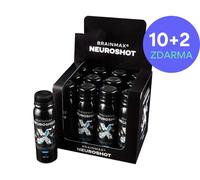 BrainMax NeuroShot, 100 ml, 12 pezzi Integratore alimentare nootropico per concentrazione, energia e prestazioni senza crolli.