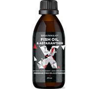 BrainMax Olio di pesce e astaxantina, Super Omega 3, 3000 mg DHA e EPA, 275 ml Olio di pesce premium, omega 3, olio d'oliva biologico, polifenoli,…