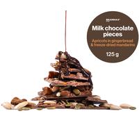 BrainMax Pure Cioccolato al latte spezzato, albicocche in pan di zenzero e mandarini liofilizzati, BIO, 125 g *Certificato CZ-BIO-001