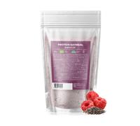 BrainMax Pure Protein Oatmeal, Lampone con Chia, BIO, 480 g Senza glutine, ricco di proteine / *Certificato CZ-BIO-001