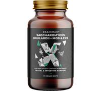 BrainMax Saccharomyces boulardii + probiotici da viaggio con MOS e FOS 90 capsule