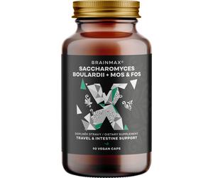 BrainMax Saccharomyces boulardii + probiotici da viaggio con MOS e FOS 90 capsule