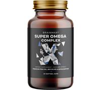 BrainMax Super Omega Complex, 60 capsule molli Olio di pesce premium, 350 mg di DHA e 140 mg di EPA in ogni capsula, 30 porzioni, integratore…