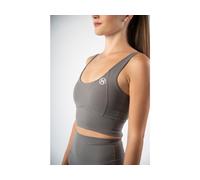 BrainMax top sportivo da donna con scollo, grigio Dimensione: S