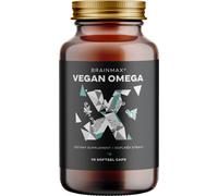 BrainMax Vegan Omega 3, 90 capsule molli Olio vegano omega 3 ottenuto da microalghe in capsule vegetali, integratore alimentare
