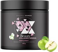 BrainMax Women Beauty Collagen Greens, Mela Verde, 300 g Collagene di pesce Naticol® e supercibi biologici verdi con un fresco sapore di mela verde,…
